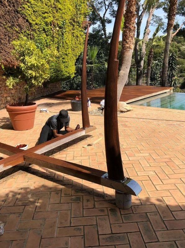 Terraza con arbolado